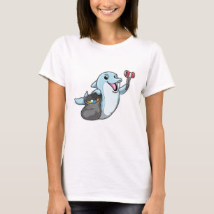Dolphin as Cleaner with Trash bag T-Shirt