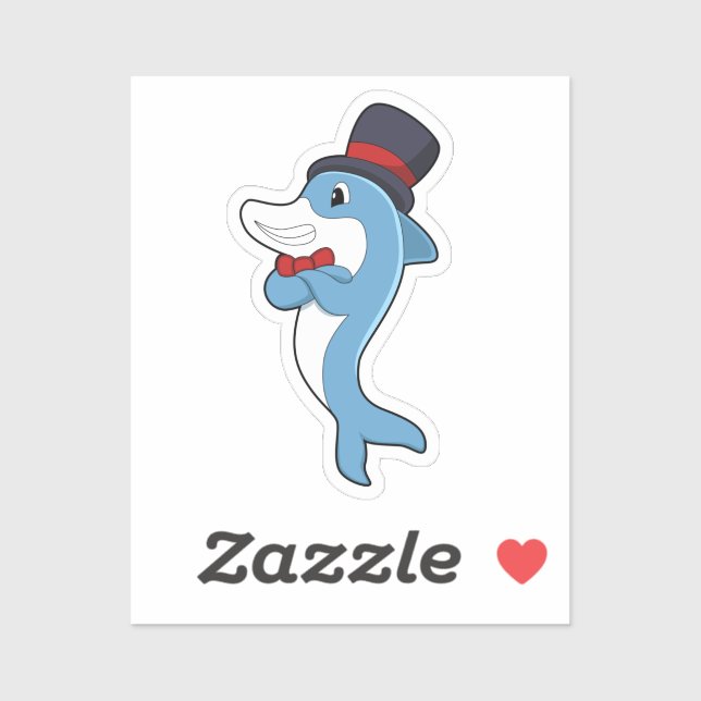 Dolphin as Gentleman with Hat (Sheet)