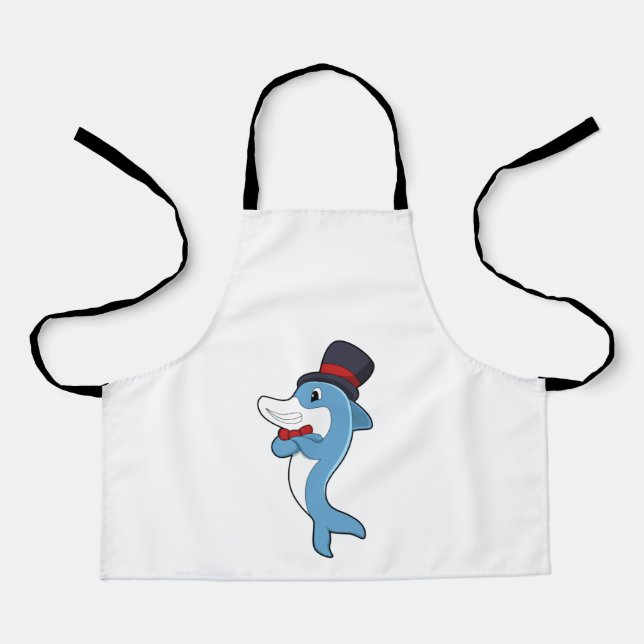 Dolphin as Gentleman with Hat Apron (Front)
