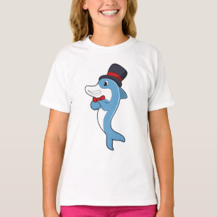 Dolphin as Gentleman with Hat T-Shirt
