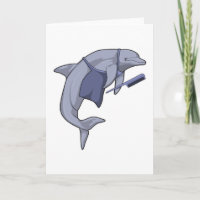 Dolphin as Hairdresser with Comb