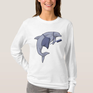 Dolphin as Hairdresser with Comb T-Shirt