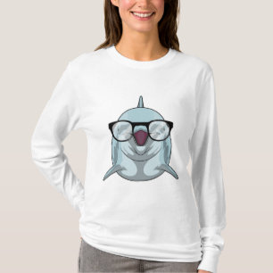 Dolphin as Nerd with Glasses T-Shirt