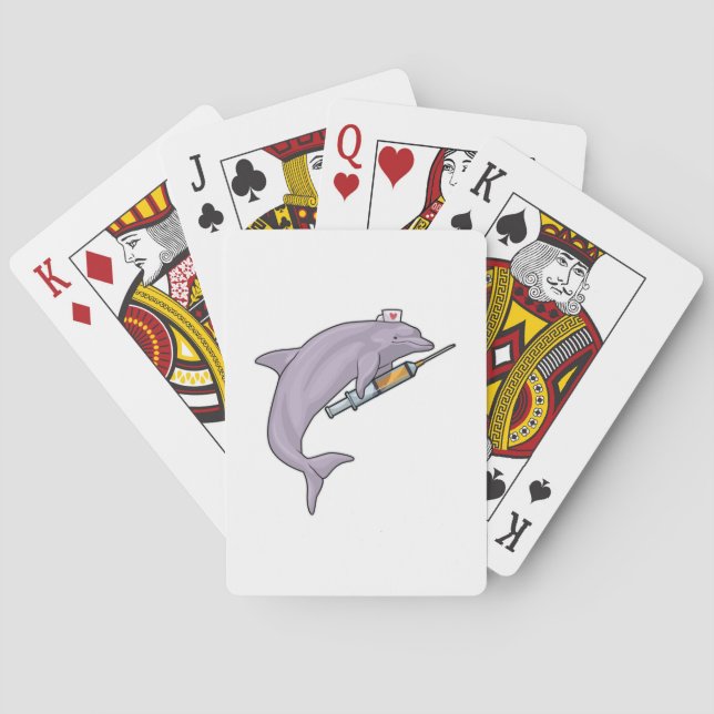 Dolphin as Nurse with Syringe Playing Cards (Back)