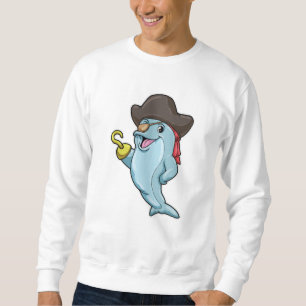 Dolphin as Pirate with Eye patch & Hooked hand Sweatshirt