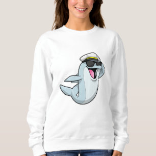 Dolphin as Policeman with Police hat Sweatshirt