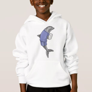 Dolphin as Secretary with Stack of paper