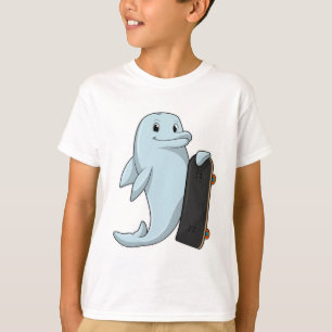 Dolphin as Skater with Skateboard T-Shirt