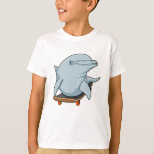 Dolphin as Skater with Skateboard T-Shirt