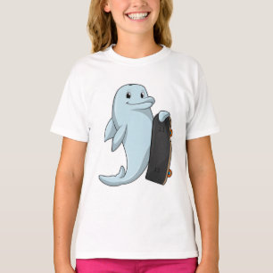 Dolphin as Skater with Skateboard T-Shirt