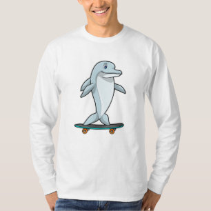 Dolphin as Skater with Skateboard T-Shirt