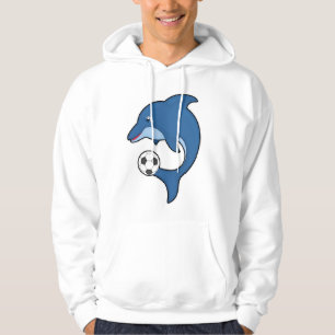 Dolphin as Soccer player with Soccer ball Hoodie