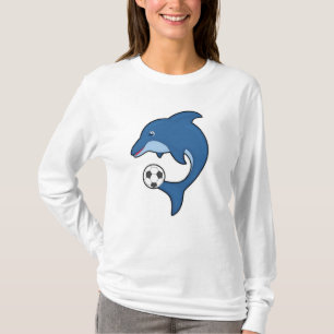 Dolphin as Soccer player with Soccer ball T-Shirt