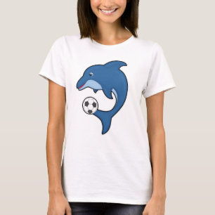Dolphin as Soccer player with Soccer ball T-Shirt