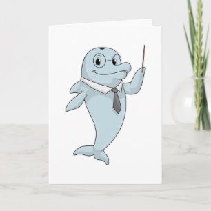 Dolphin as Teacher with Pointer Card