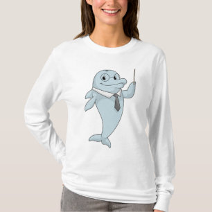 Dolphin as Teacher with Pointer T-Shirt