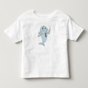 Dolphin as Teacher with Pointer Toddler T-Shirt