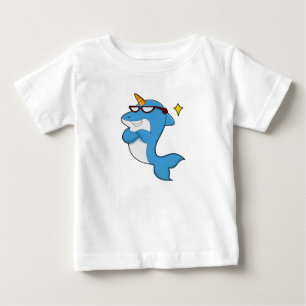 Dolphin as Unicorn with Glasses.PNG Baby T-Shirt