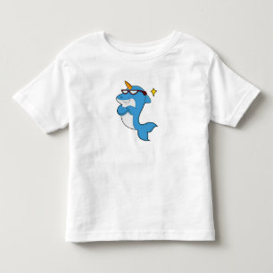 Dolphin as Unicorn with Glasses.PNG Toddler T-Shirt