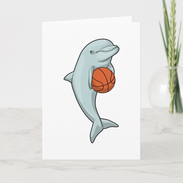 Dolphin at Basketball Sports Card (Front)