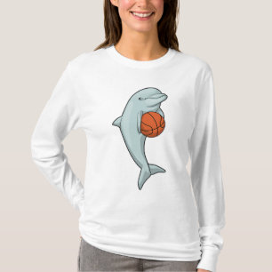 Dolphin at Basketball Sports T-Shirt