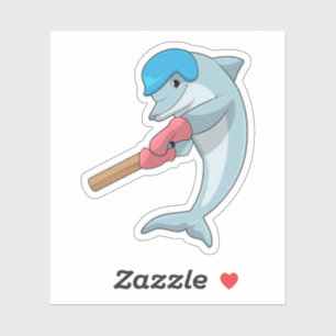 Dolphin at Cricket with Cricket bat