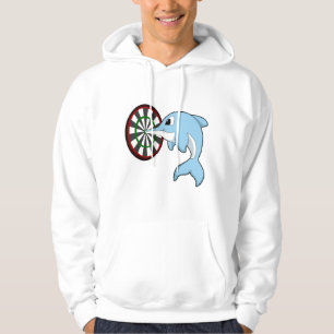 Dolphin at Darts with Dartboard Hoodie