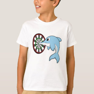 Dolphin at Darts with Dartboard T-Shirt