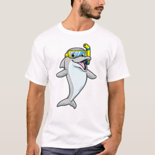 Dolphin at Diving with Snorkel T-Shirt