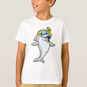 Dolphin at Diving with Snorkel T-Shirt