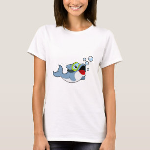 Dolphin at Diving with Water bubbles.PNG T-Shirt