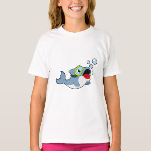 Dolphin at Diving with Water bubbles.PNG T-Shirt