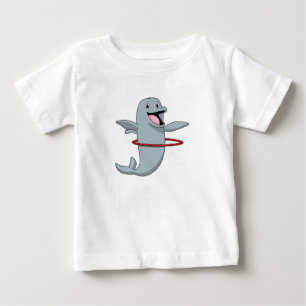 Dolphin at Endurance training with Fitness tires.p Baby T-Shirt