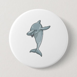 Dolphin at Hip Hop Dance Dab 7.5 Cm Round Badge