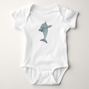 Dolphin at Hip Hop Dance Dab Baby Bodysuit