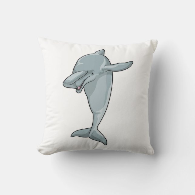 Dolphin at Hip Hop Dance Dab Cushion (Front)