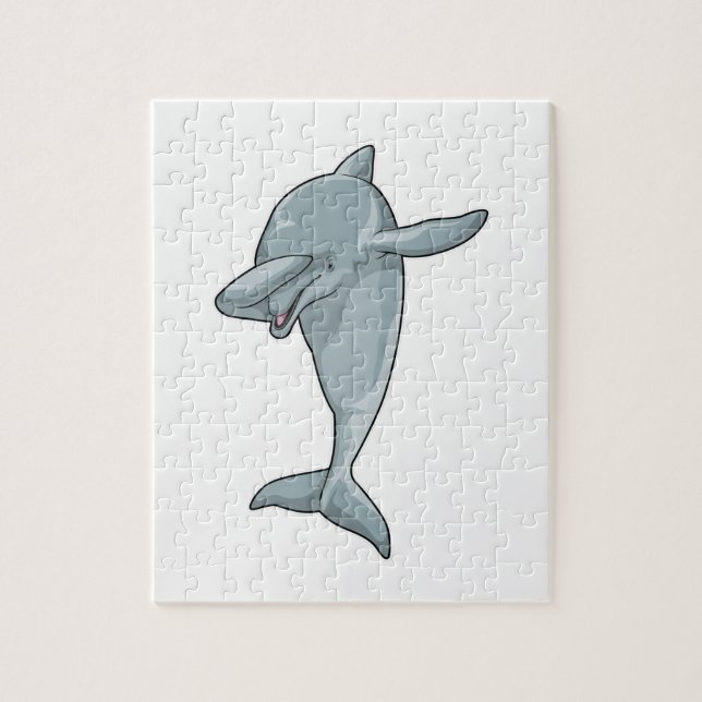 Dolphin at Hip Hop Dance Dab Jigsaw Puzzle (Vertical)