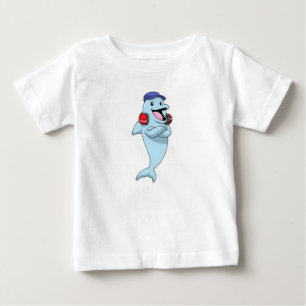 Dolphin at Listen to Music Baby T-Shirt