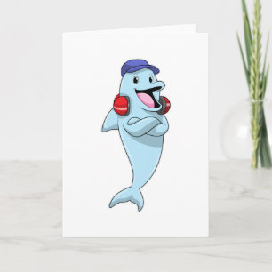 Dolphin at Listen to Music Card