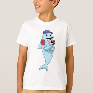 Dolphin at Listen to Music T-Shirt