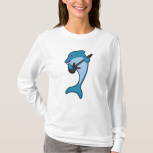 Dolphin at Music with Guitar T-Shirt