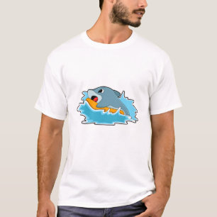 Dolphin at Surfing with Surfboard T-Shirt