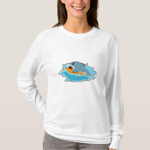 Dolphin at Surfing with Surfboard T-Shirt