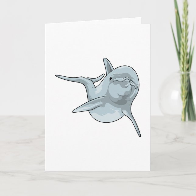 Dolphin at Swimming Card (Front)