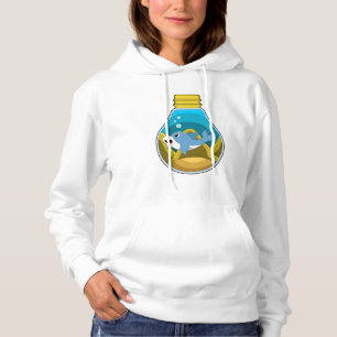Dolphin at Swimming in Aquarium Hoodie