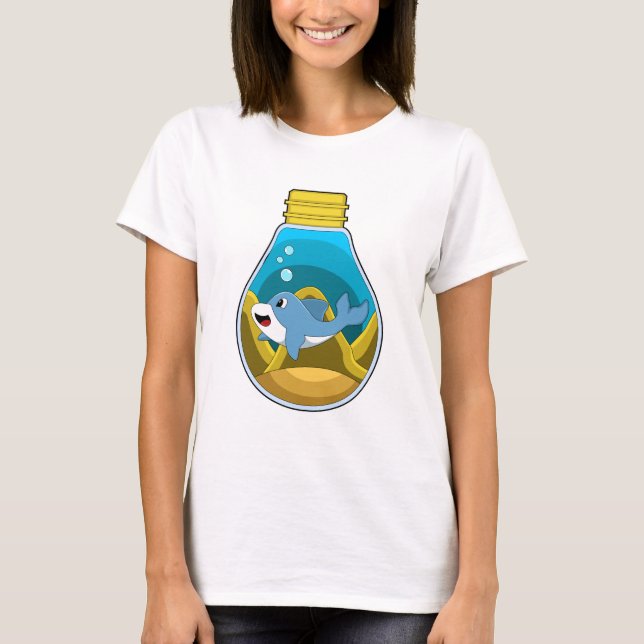 Dolphin at Swimming in Aquarium T-Shirt (Front)