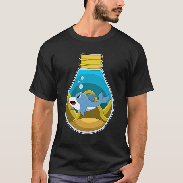 Dolphin at Swimming in Aquarium T-Shirt (Front)