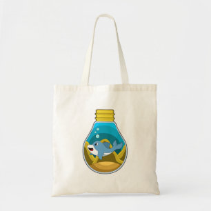 Dolphin at Swimming in Aquarium Tote Bag