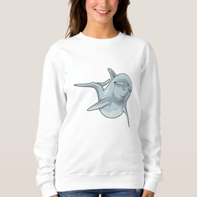Dolphin at Swimming Sweatshirt (Front)