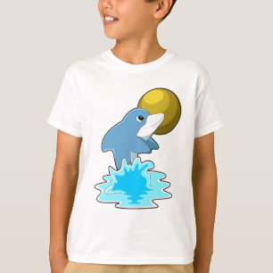 Dolphin at Swimming with Moon T-Shirt